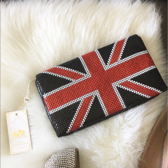 🇬🇧🆕 last1✪ Union Jack ✪ Metal Mesh Clutch Bag ✪ - Picture 4 of 8